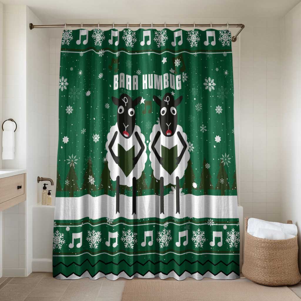 Sheep Baaa Humbug Christmas Bathroom Set Xmas Holiday Patterns - Wonder Print Shop