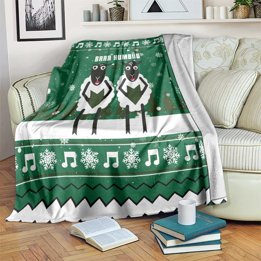 Sheep Baaa Humbug Christmas Blanket Xmas Holiday Patterns - Wonder Print Shop