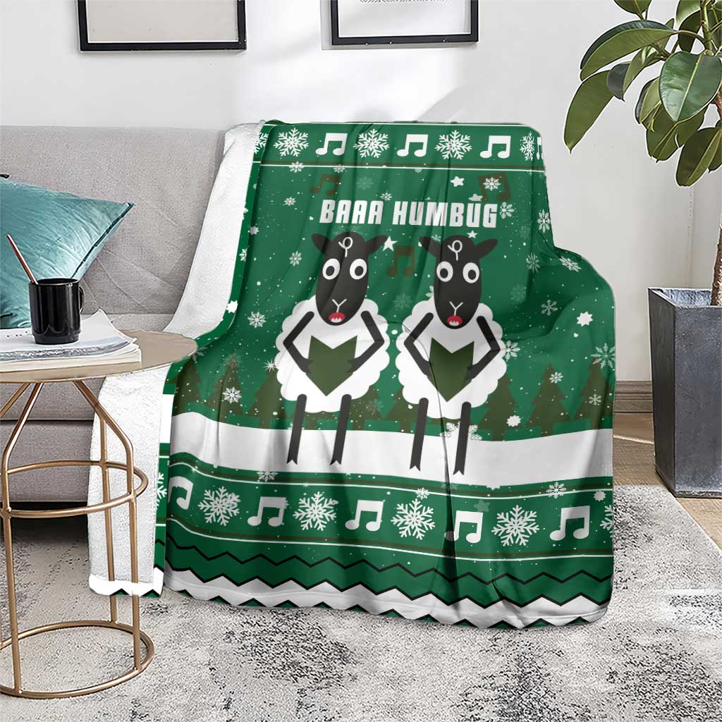 Sheep Baaa Humbug Christmas Blanket Xmas Holiday Patterns - Wonder Print Shop