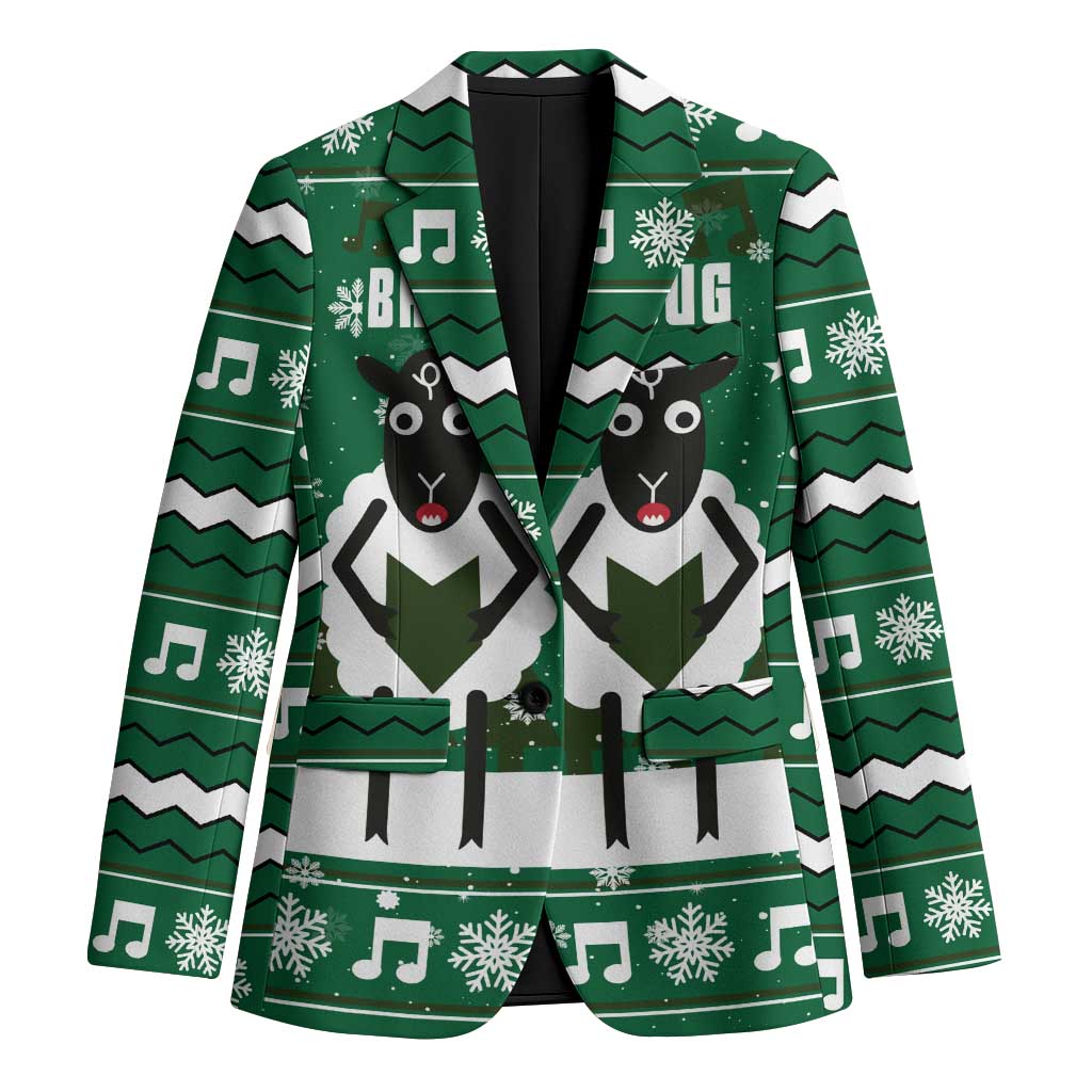 Sheep Baaa Humbug Christmas Blazer Xmas Holiday Patterns - Wonder Print Shop