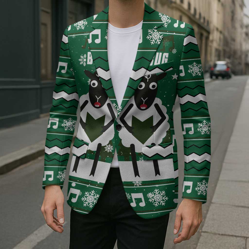 Sheep Baaa Humbug Christmas Blazer Xmas Holiday Patterns - Wonder Print Shop