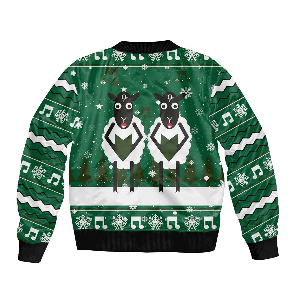 Sheep Baaa Humbug Christmas Bomber Jacket Xmas Holiday Patterns - Wonder Print Shop