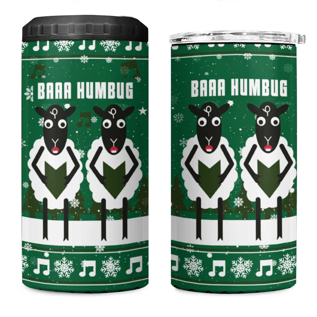 Sheep Baaa Humbug Christmas 4 in 1 Can Cooler Tumbler Xmas Holiday Patterns - Wonder Print Shop