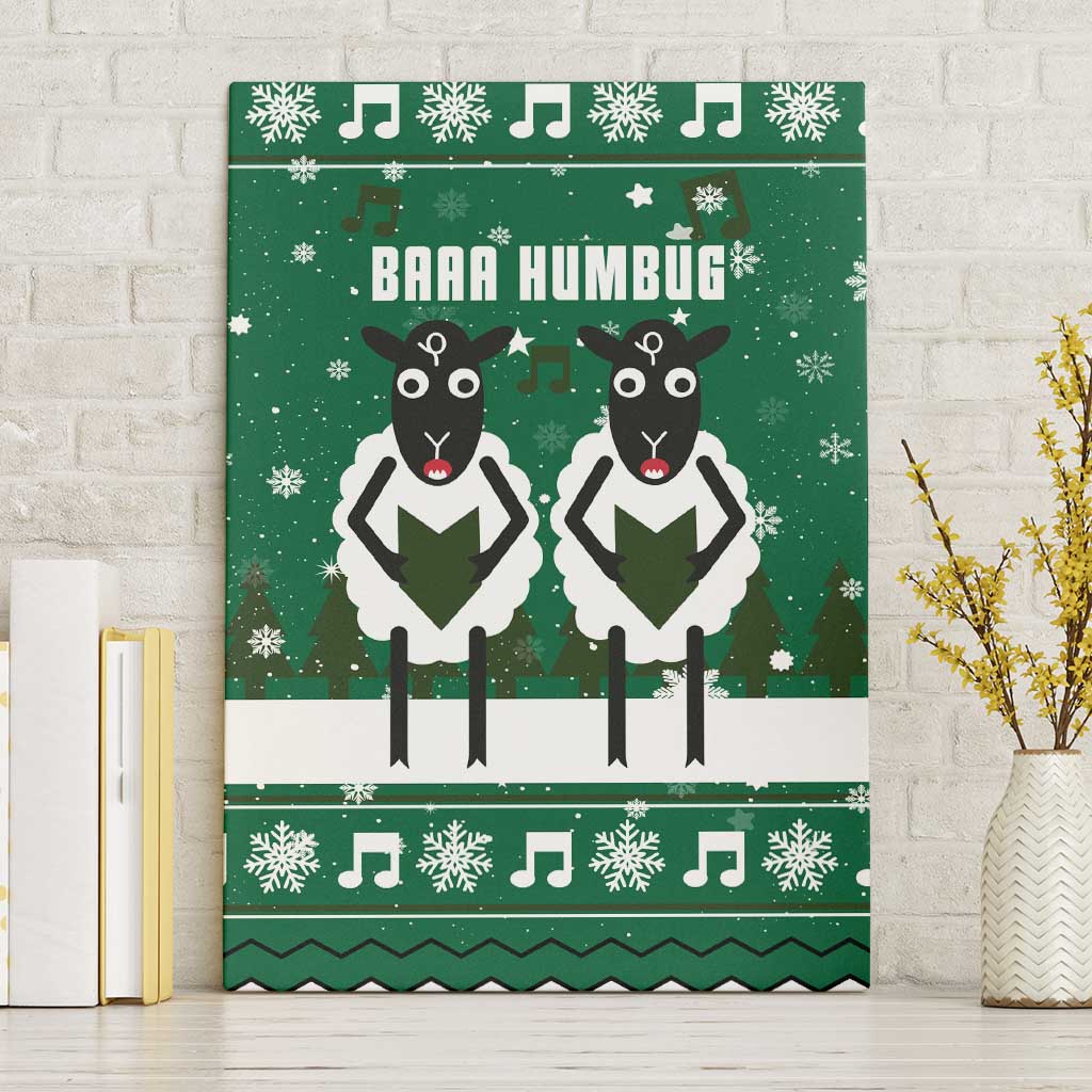 Sheep Baaa Humbug Christmas Canvas Wall Art Xmas Holiday Patterns - Wonder Print Shop