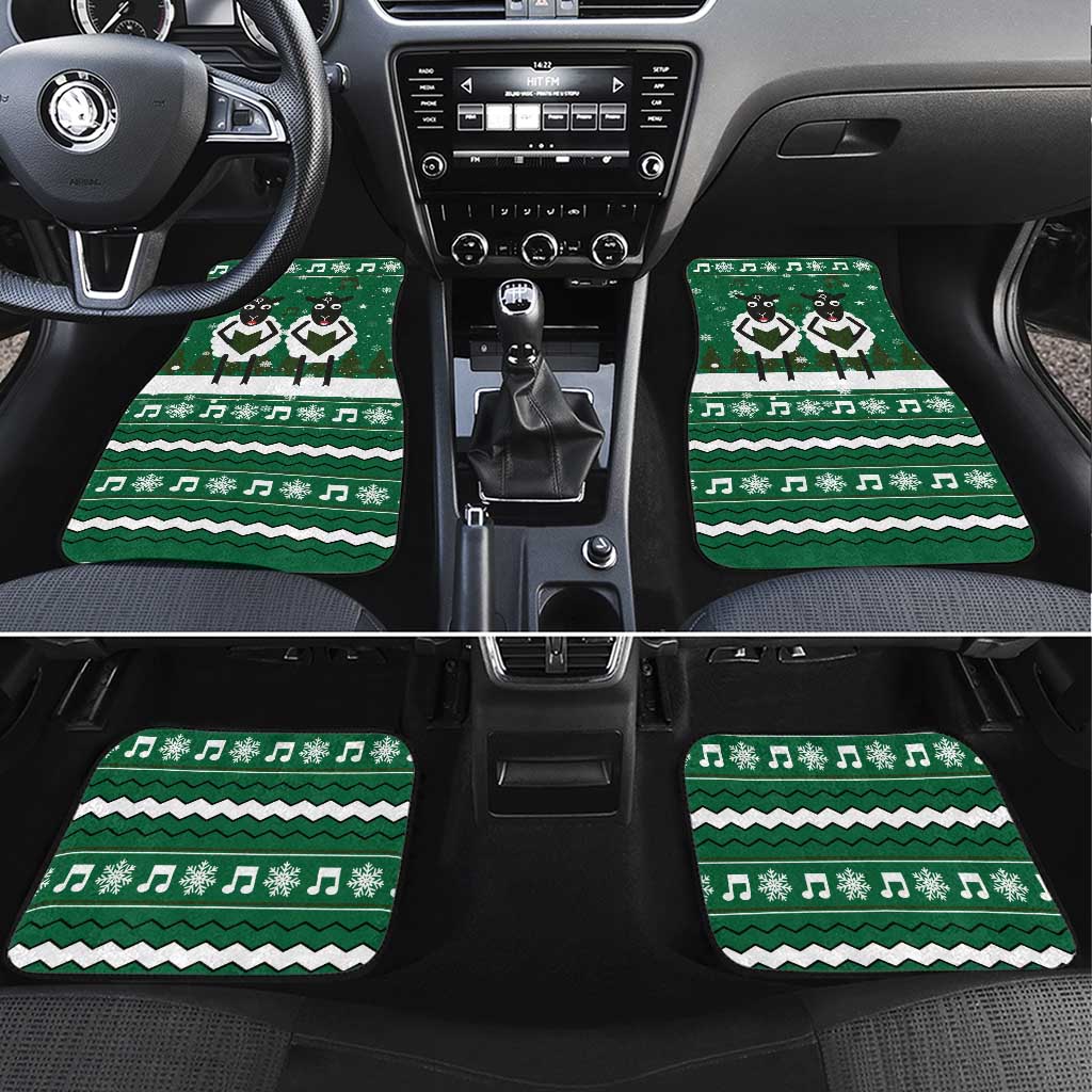 Sheep Baaa Humbug Christmas Car Mats Xmas Holiday Patterns - Wonder Print Shop
