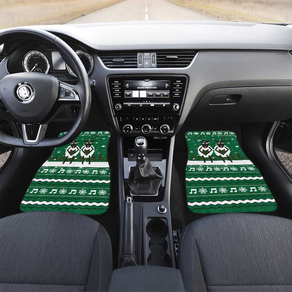 Sheep Baaa Humbug Christmas Car Mats Xmas Holiday Patterns - Wonder Print Shop