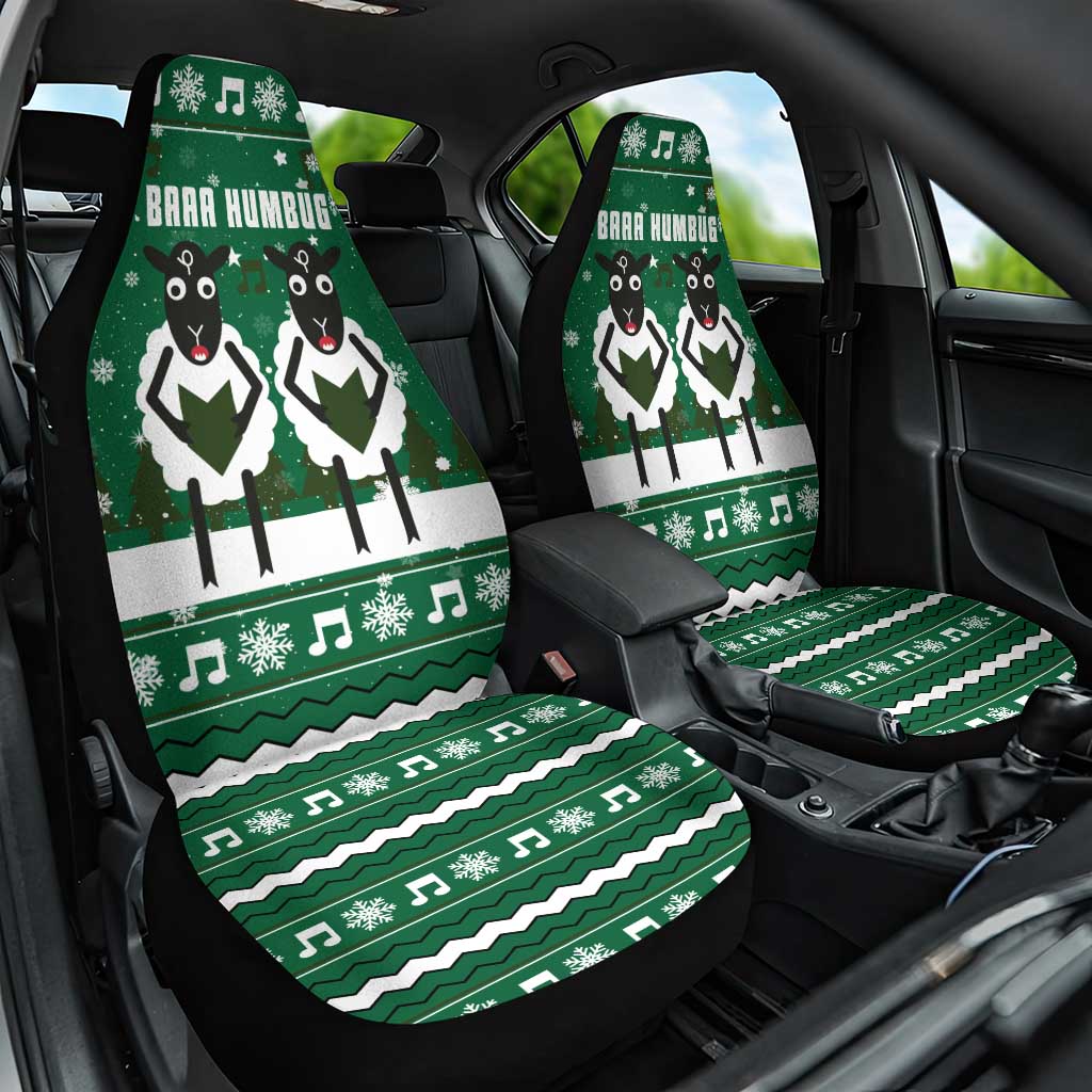 Sheep Baaa Humbug Christmas Car Seat Cover Xmas Holiday Patterns - Wonder Print Shop