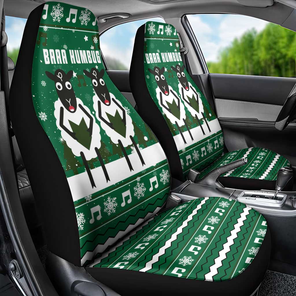 Sheep Baaa Humbug Christmas Car Seat Cover Xmas Holiday Patterns - Wonder Print Shop