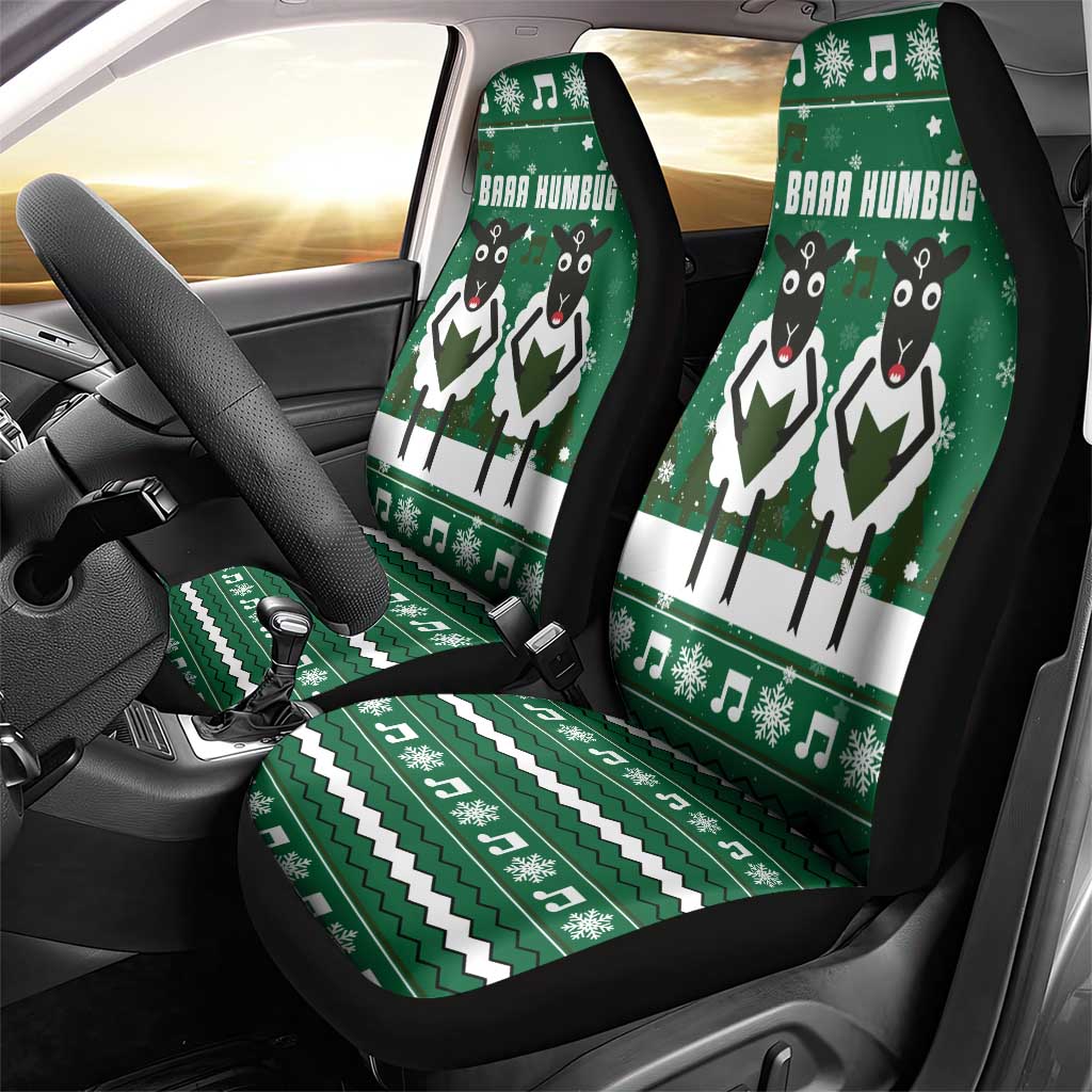 Sheep Baaa Humbug Christmas Car Seat Cover Xmas Holiday Patterns - Wonder Print Shop