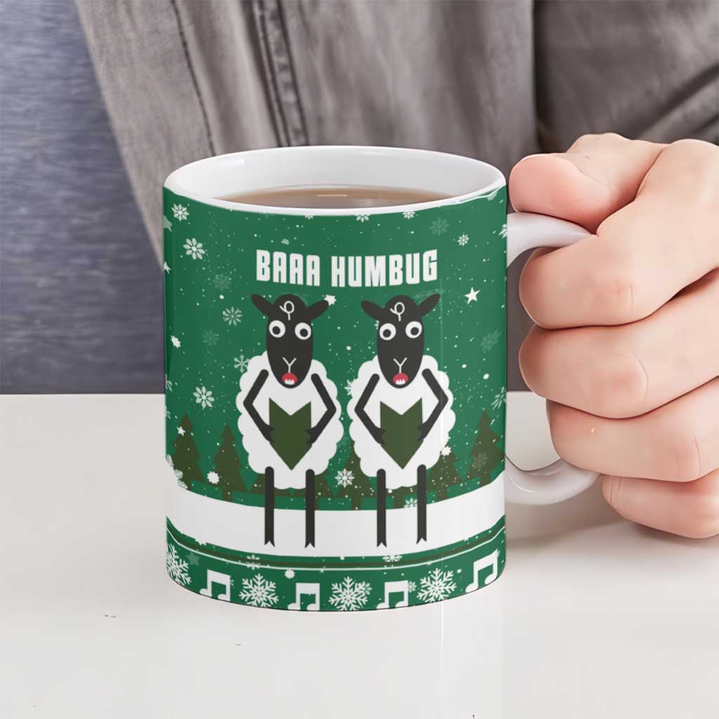 Sheep Baaa Humbug Christmas Ceramic Mug Xmas Holiday Patterns - Wonder Print Shop
