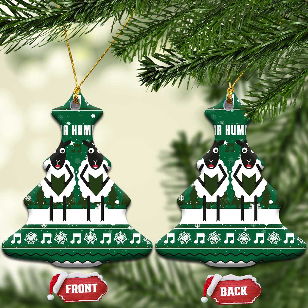 Sheep Baaa Humbug Christmas Ceramic Ornament Xmas Holiday Patterns - Wonder Print Shop