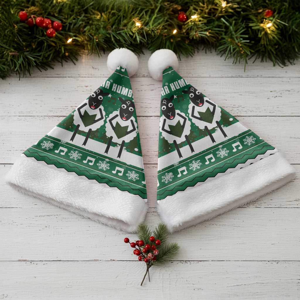 Sheep Baaa Humbug Christmas Santa Hat Xmas Holiday Patterns - Wonder Print Shop
