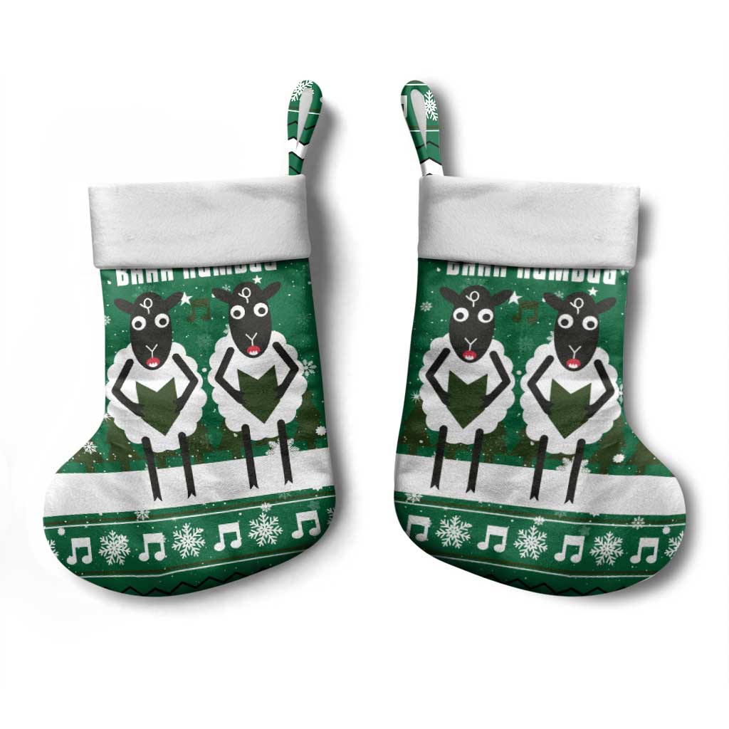 Sheep Baaa Humbug Christmas Stocking Xmas Holiday Patterns - Wonder Print Shop