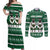 Sheep Baaa Humbug Christmas Couples Matching Off Shoulder Maxi Dress and Long Sleeve Button Shirt Xmas Holiday Patterns - Wonder Print Shop