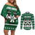 Sheep Baaa Humbug Christmas Couples Matching Off Shoulder Short Dress and Long Sleeve Button Shirt Xmas Holiday Patterns - Wonder Print Shop