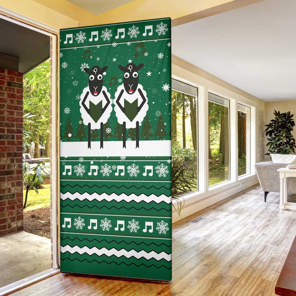 Sheep Baaa Humbug Christmas Door Cover Xmas Holiday Patterns - Wonder Print Shop