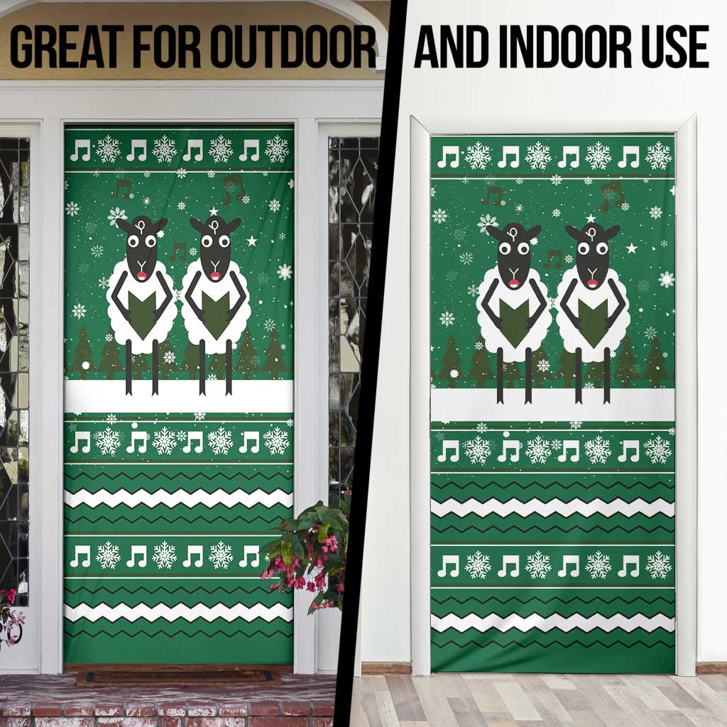 Sheep Baaa Humbug Christmas Door Cover Xmas Holiday Patterns - Wonder Print Shop