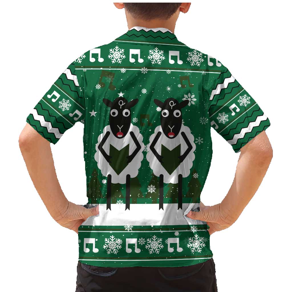 Sheep Baaa Humbug Christmas Family Matching Mermaid Dress and Hawaiian Shirt Xmas Holiday Patterns - Wonder Print Shop