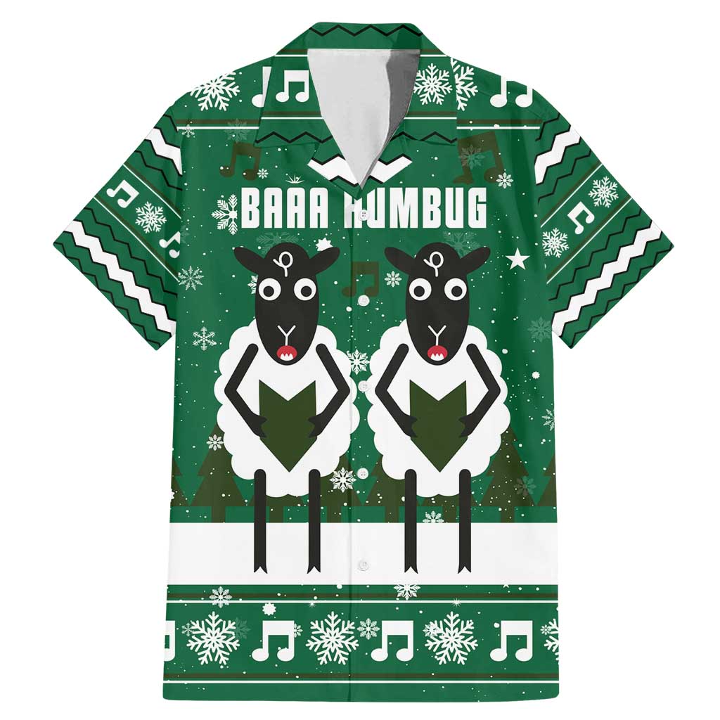 Sheep Baaa Humbug Christmas Family Matching Mermaid Dress and Hawaiian Shirt Xmas Holiday Patterns - Wonder Print Shop
