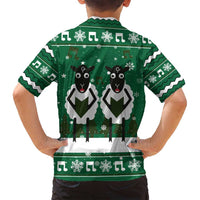 Sheep Baaa Humbug Christmas Family Matching Off Shoulder Short Dress and Hawaiian Shirt Xmas Holiday Patterns - Wonder Print Shop