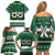 Sheep Baaa Humbug Christmas Family Matching Off Shoulder Short Dress and Hawaiian Shirt Xmas Holiday Patterns - Wonder Print Shop