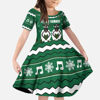 Sheep Baaa Humbug Christmas Family Matching Short Sleeve Bodycon Dress and Hawaiian Shirt Xmas Holiday Patterns - Wonder Print Shop