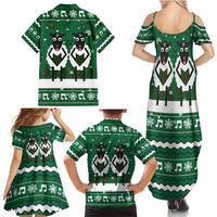 Sheep Baaa Humbug Christmas Family Matching Summer Maxi Dress and Hawaiian Shirt Xmas Holiday Patterns - Wonder Print Shop