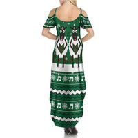 Sheep Baaa Humbug Christmas Family Matching Summer Maxi Dress and Hawaiian Shirt Xmas Holiday Patterns - Wonder Print Shop