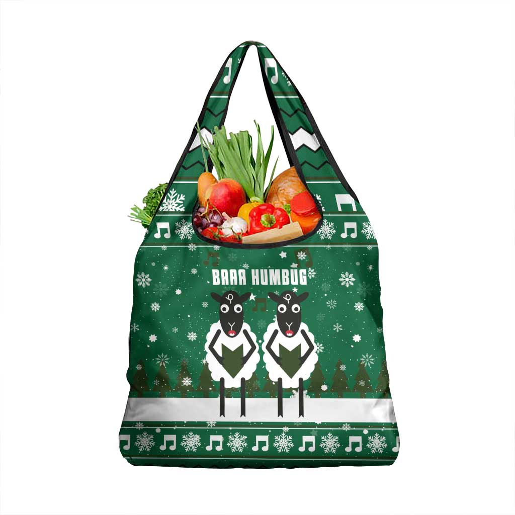 Sheep Baaa Humbug Christmas Grocery Bag Xmas Holiday Patterns - Wonder Print Shop