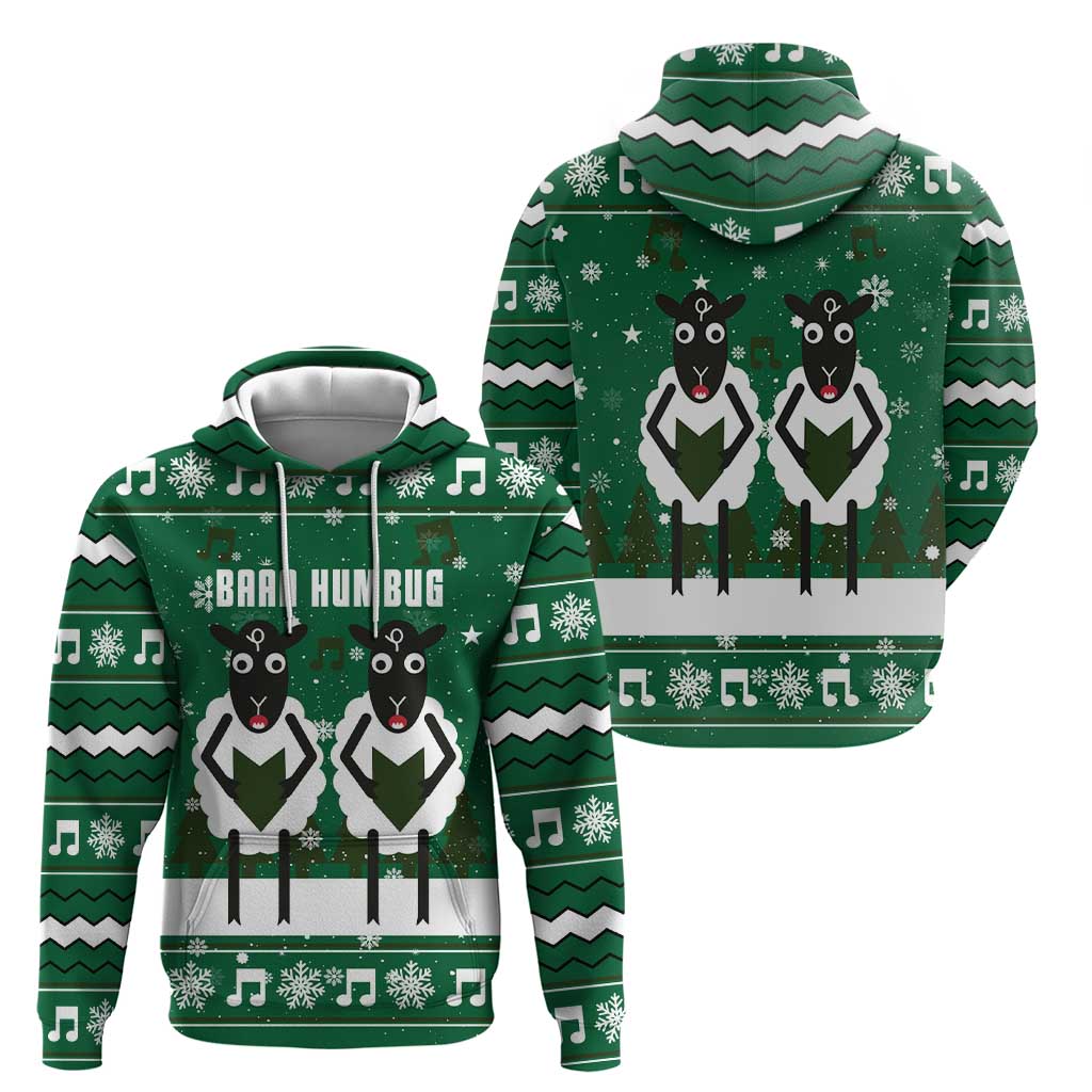 Sheep Baaa Humbug Christmas Hoodie Xmas Holiday Patterns - Wonder Print Shop