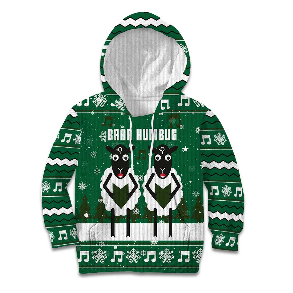Sheep Baaa Humbug Christmas Kid Hoodie Xmas Holiday Patterns - Wonder Print Shop