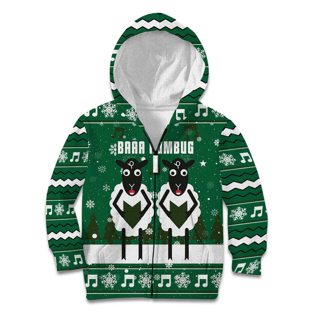 Sheep Baaa Humbug Christmas Kid Hoodie Xmas Holiday Patterns - Wonder Print Shop