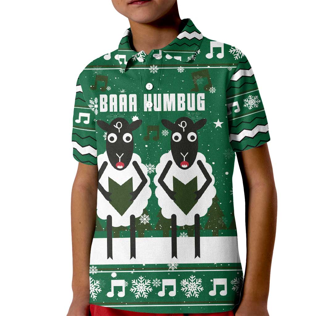 Sheep Baaa Humbug Christmas Kid Polo Shirt Xmas Holiday Patterns - Wonder Print Shop