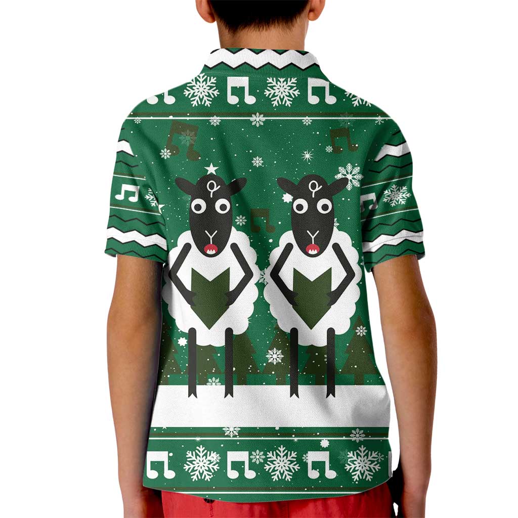 Sheep Baaa Humbug Christmas Kid Polo Shirt Xmas Holiday Patterns - Wonder Print Shop