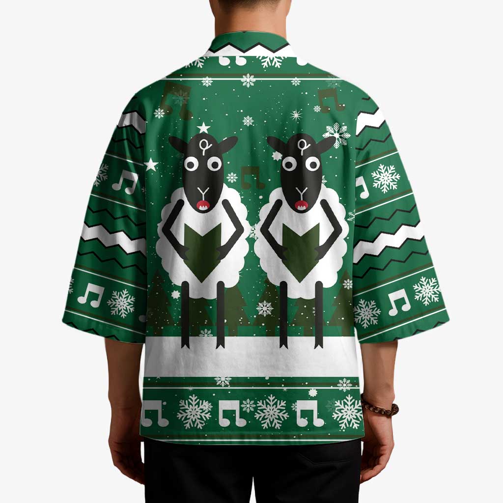 Sheep Baaa Humbug Christmas Kimono Xmas Holiday Patterns - Wonder Print Shop