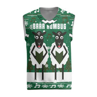 Sheep Baaa Humbug Christmas Knitted V-Neck Vest Xmas Holiday Patterns - Wonder Print Shop