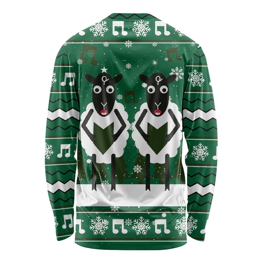 Sheep Baaa Humbug Christmas Long Sleeve Shirt Xmas Holiday Patterns - Wonder Print Shop