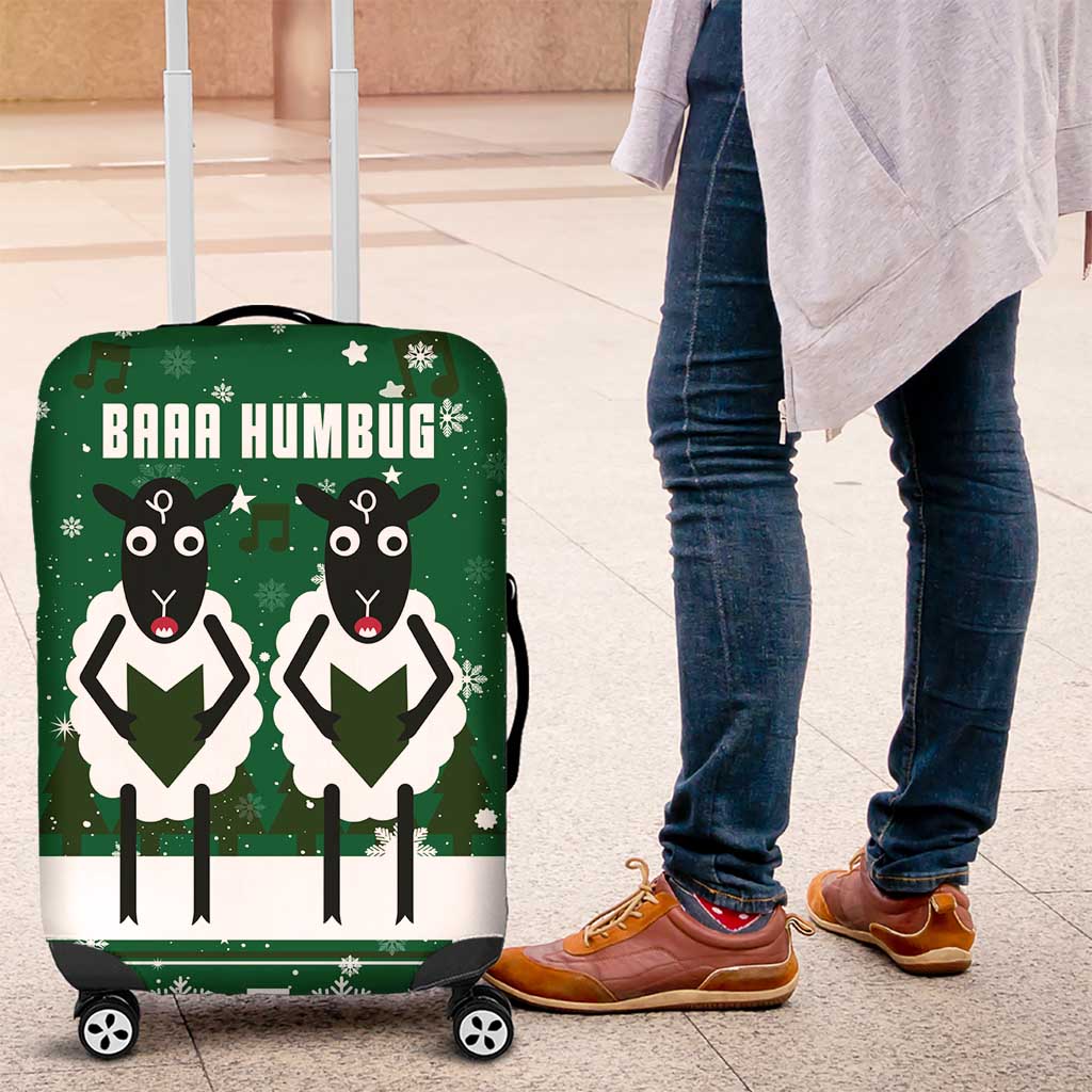 Sheep Baaa Humbug Christmas Luggage Cover Xmas Holiday Patterns - Wonder Print Shop