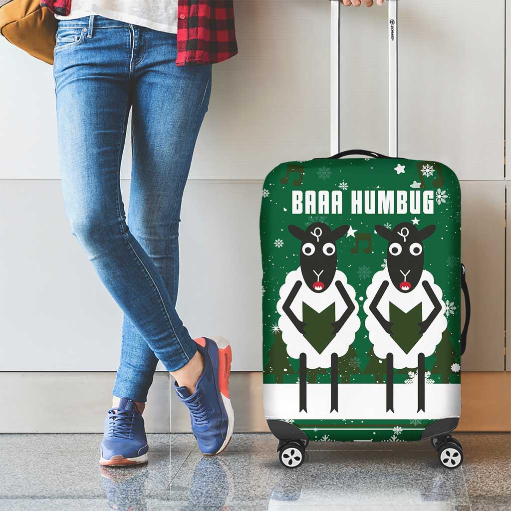 Sheep Baaa Humbug Christmas Luggage Cover Xmas Holiday Patterns - Wonder Print Shop
