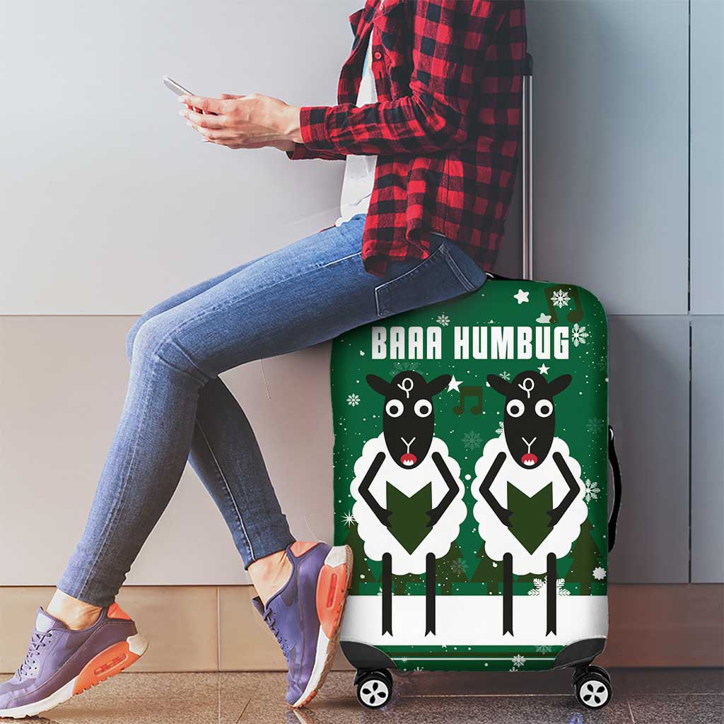 Sheep Baaa Humbug Christmas Luggage Cover Xmas Holiday Patterns - Wonder Print Shop