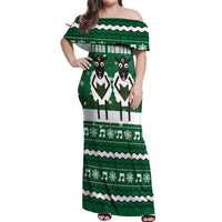 Sheep Baaa Humbug Christmas Off Shoulder Maxi Dress Xmas Holiday Patterns - Wonder Print Shop