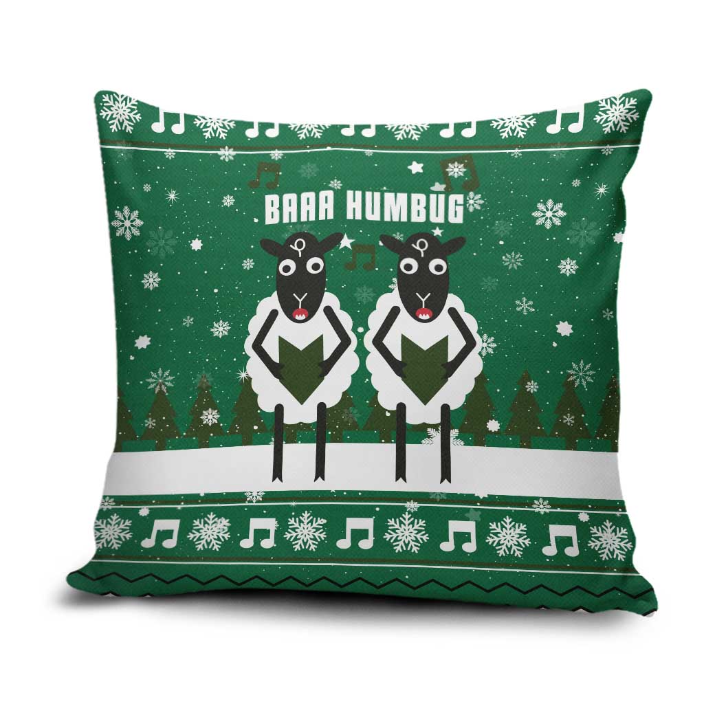Sheep Baaa Humbug Christmas Pillow Cover Xmas Holiday Patterns - Wonder Print Shop