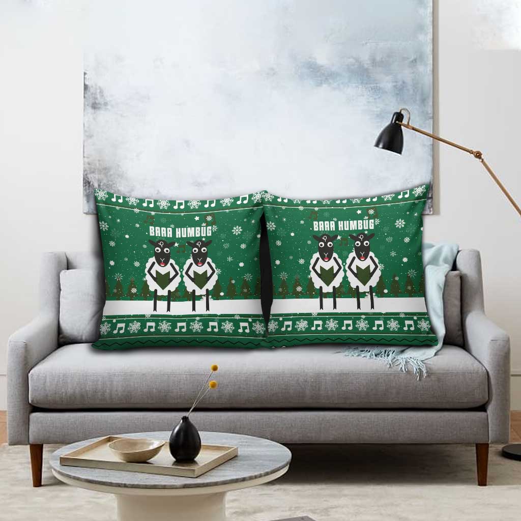 Sheep Baaa Humbug Christmas Pillow Cover Xmas Holiday Patterns - Wonder Print Shop