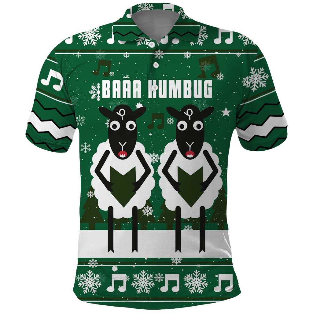 Sheep Baaa Humbug Christmas Polo Shirt Xmas Holiday Patterns - Wonder Print Shop