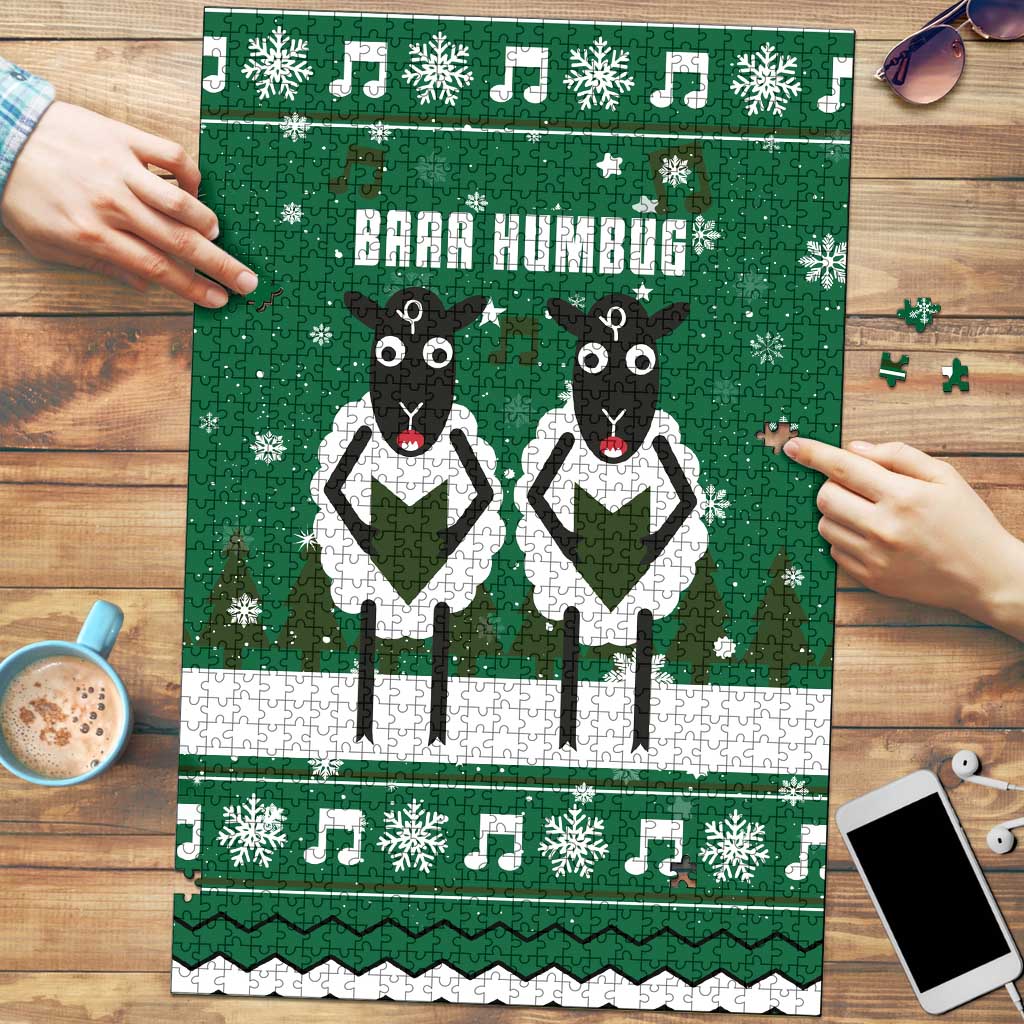 Sheep Baaa Humbug Christmas Puzzle Xmas Holiday Patterns - Wonder Print Shop
