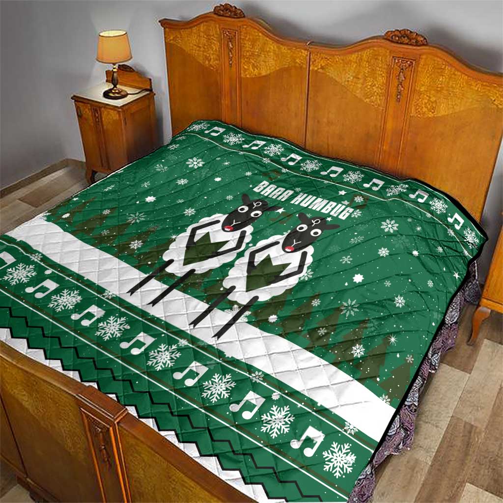 Sheep Baaa Humbug Christmas Quilt Xmas Holiday Patterns - Wonder Print Shop