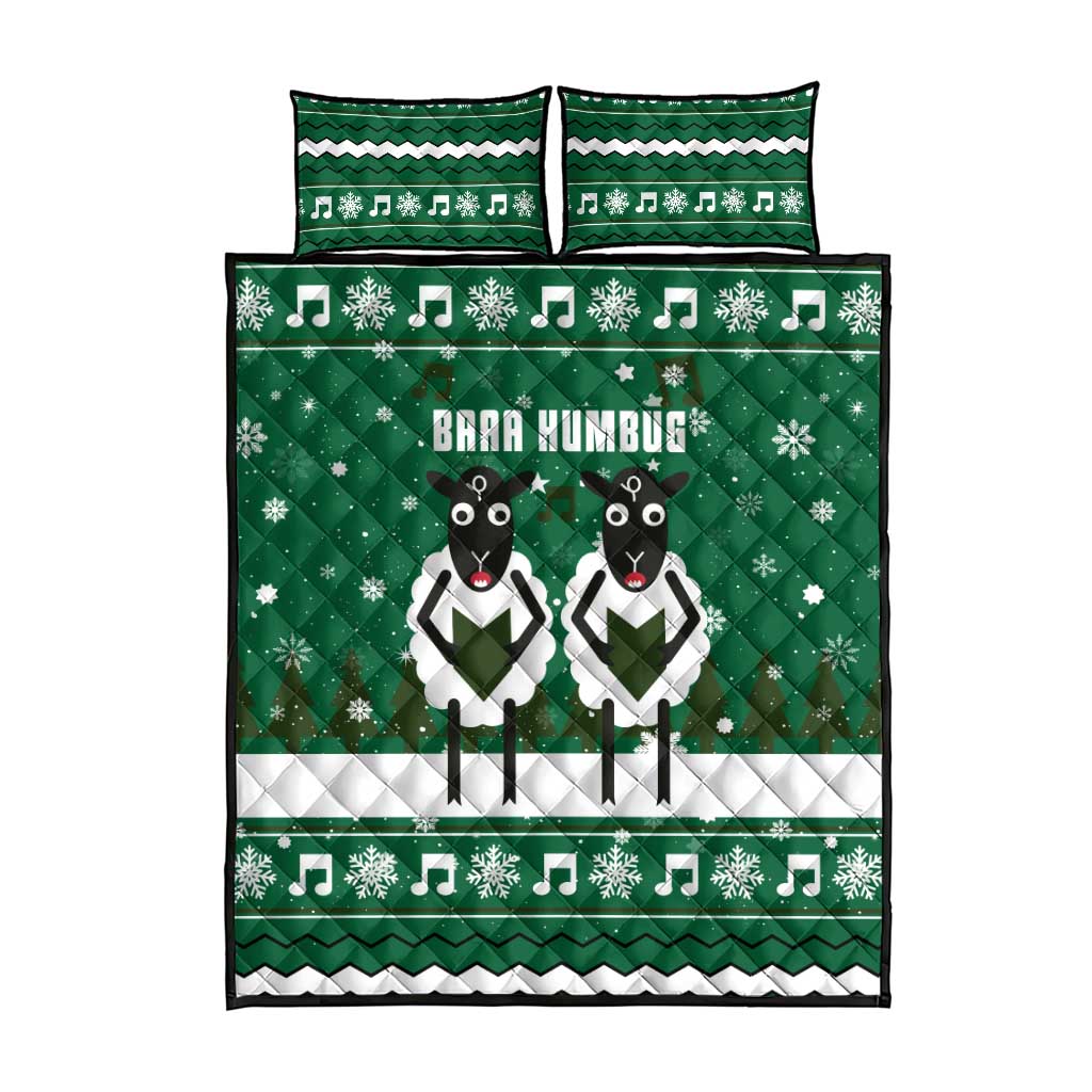 Sheep Baaa Humbug Christmas Quilt Bed Set Xmas Holiday Patterns - Wonder Print Shop