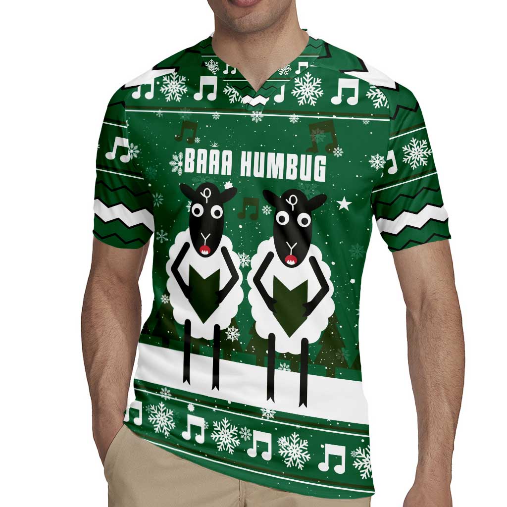 Sheep Baaa Humbug Christmas Rugby Jersey Xmas Holiday Patterns - Wonder Print Shop