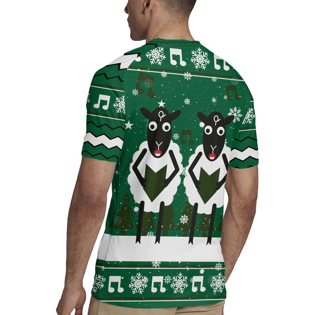 Sheep Baaa Humbug Christmas Rugby Jersey Xmas Holiday Patterns - Wonder Print Shop