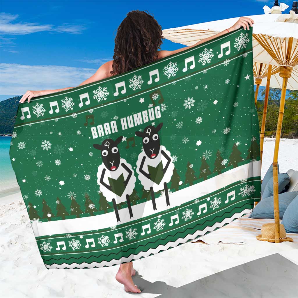 Sheep Baaa Humbug Christmas Sarong Xmas Holiday Patterns - Wonder Print Shop